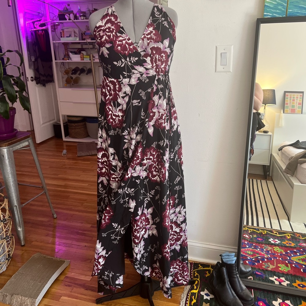 Yumi Kim Anthropologie Silk Rush Hour Wrap Maxi Dress, size XL